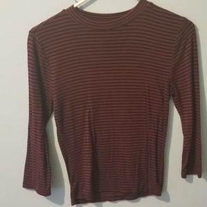 Forever 21 maroon striped shirt
